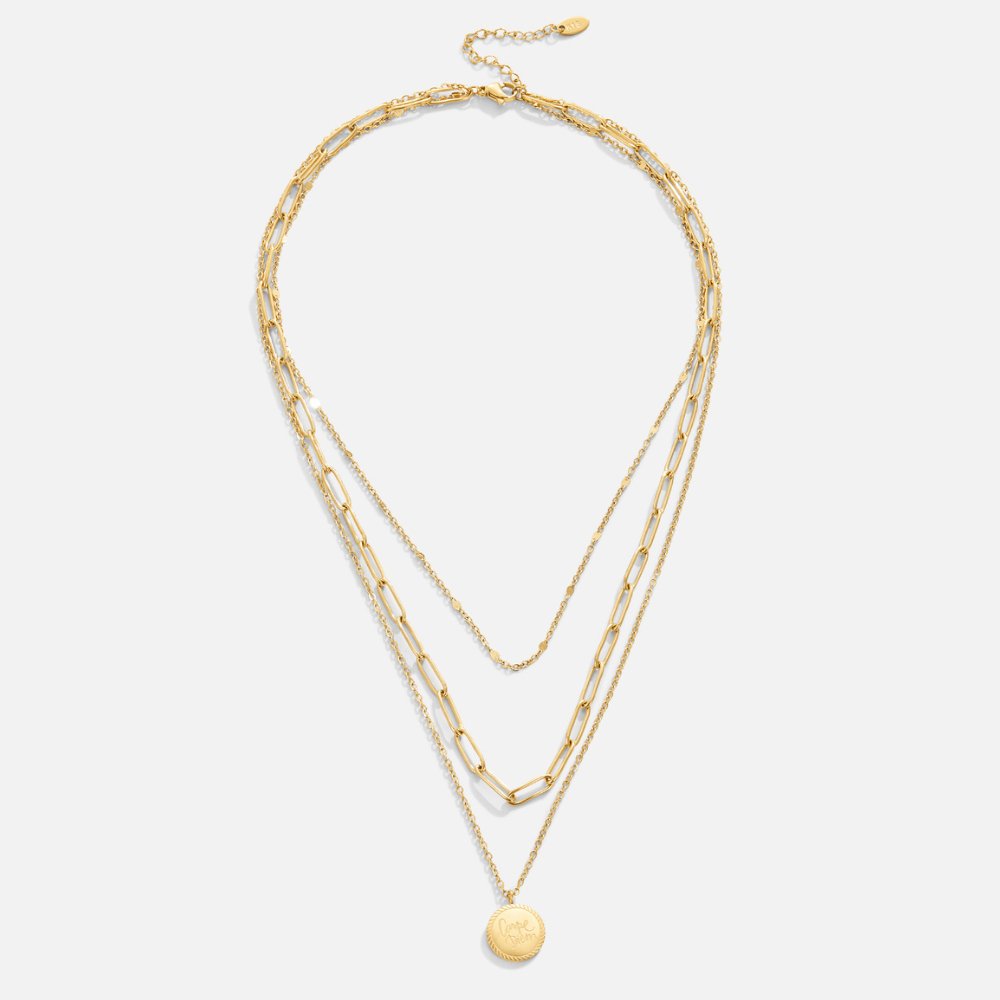 Collar de monedas Geya en capas
