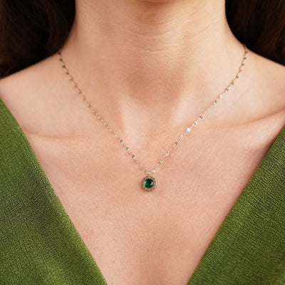 Collar de cristal verde Atenea