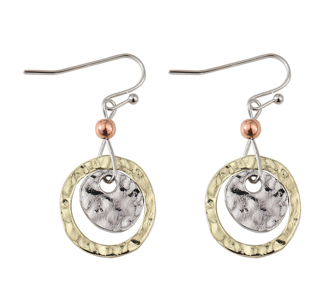 Pendientes vintage de oro y plata