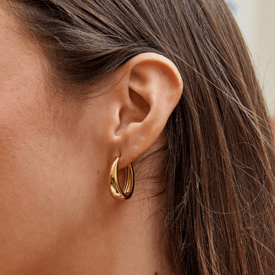 Pendientes de aro dorados Valentina